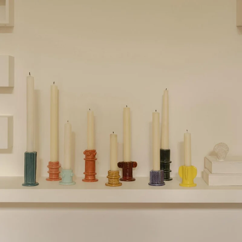 Serax Molly Glazed Candle Holder - Set of 3