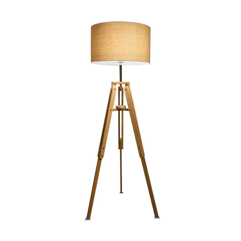 Lampe Sur Pied En Bois