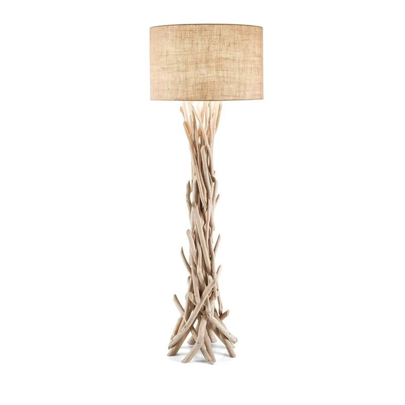 Lampe En Bois Sur Pied