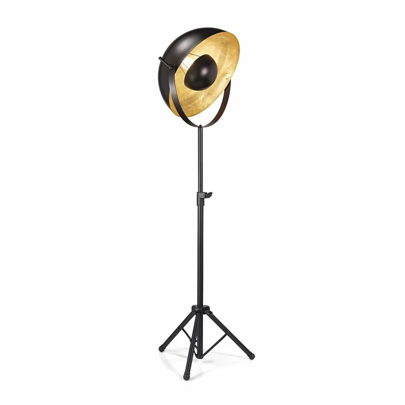 Lampe Sur Pied Noir Et Dore
