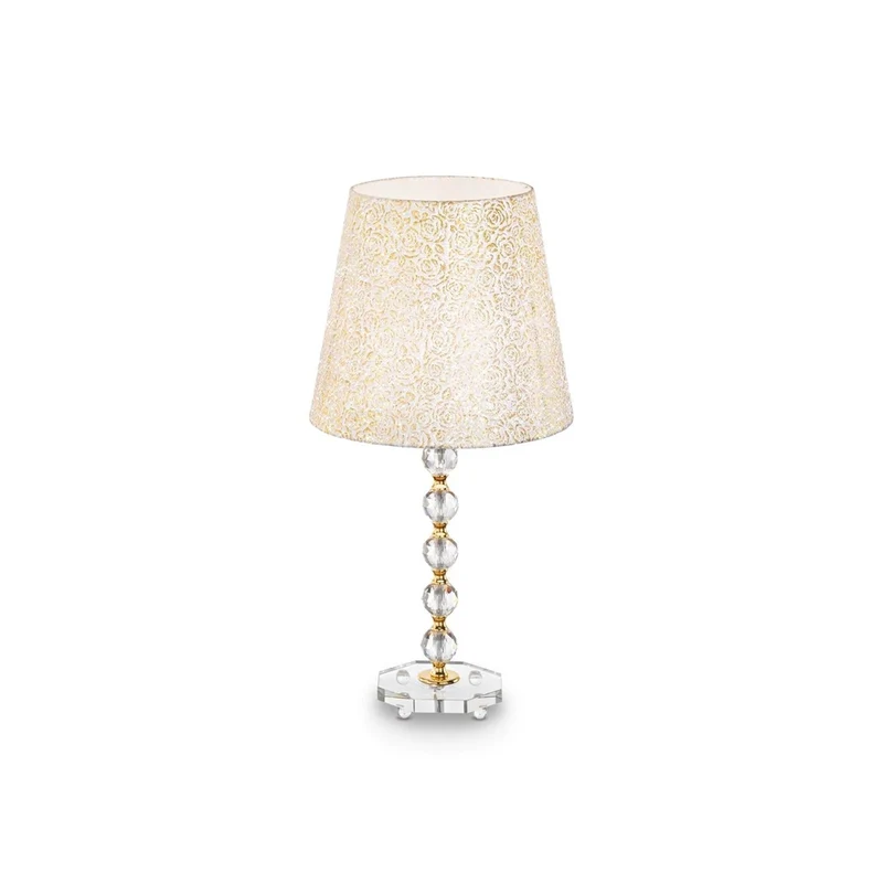 Lampe A Poser Pied En Verre Transparent