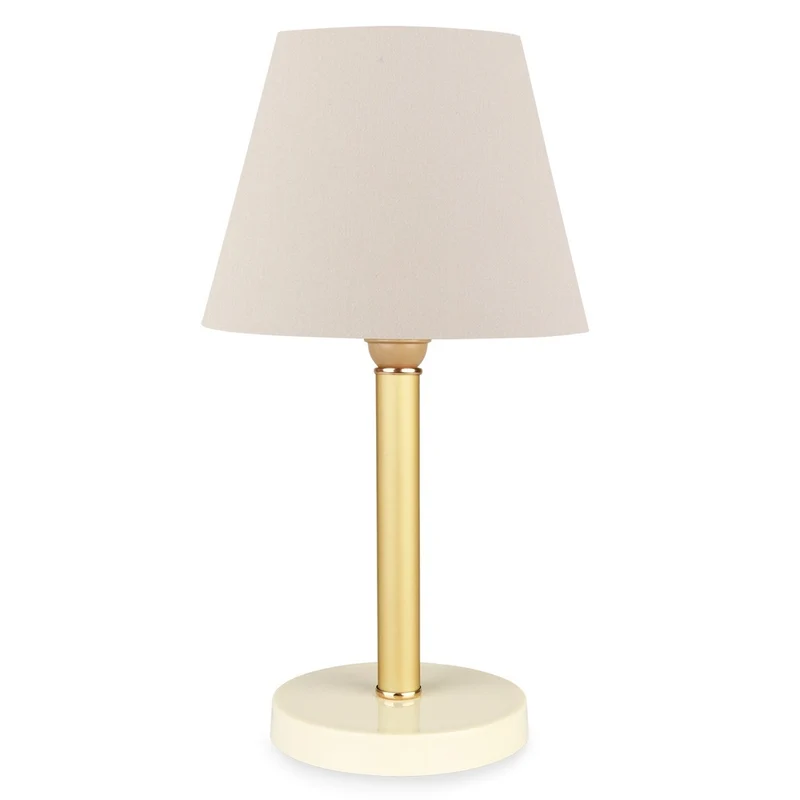 Lampe Blanche Et Dorée