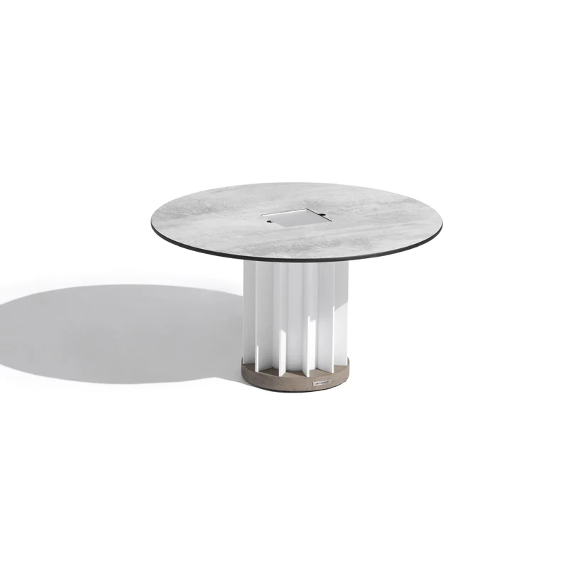 Les Jardins Teckalu Outdoor Coffee Table with Solar Lighting