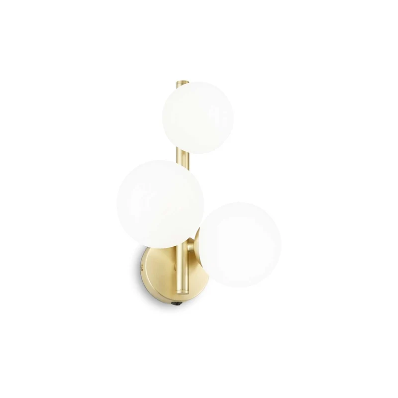 Applique Laiton Or et Rond Blanc