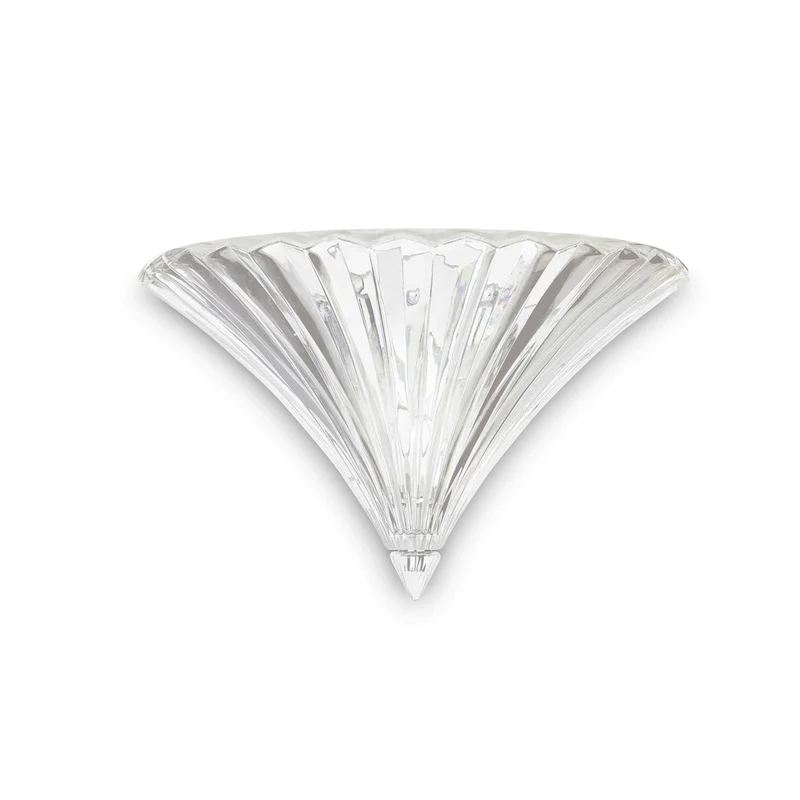 Applique Chromée Vintage Verre Blanc