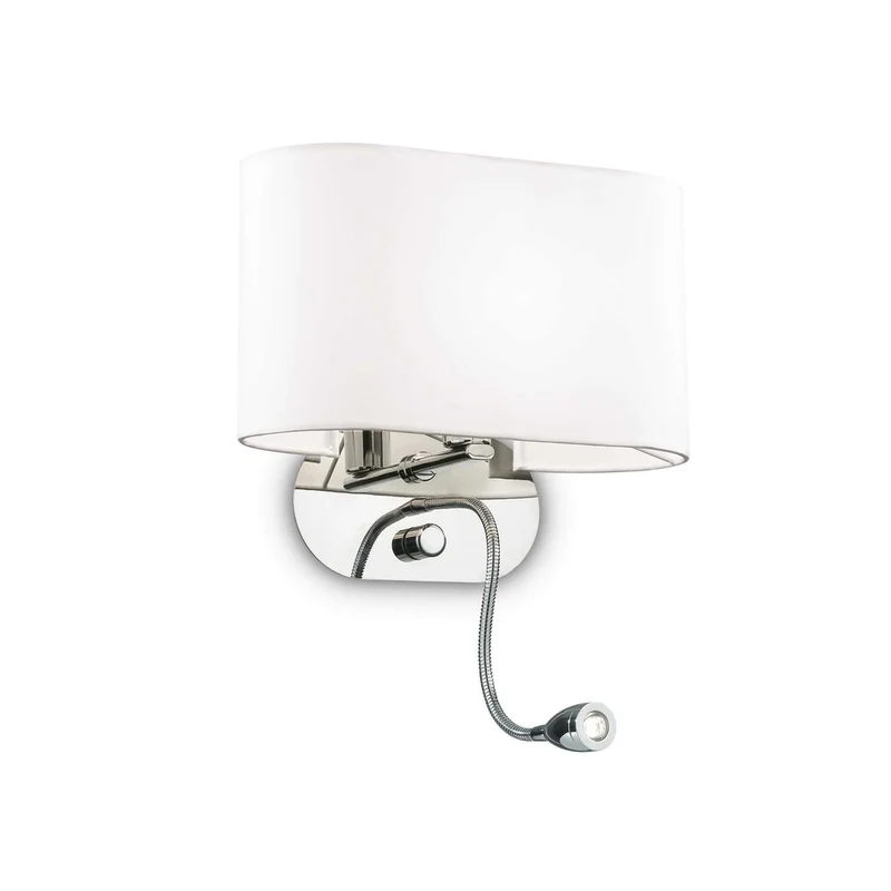 Applique Avec Liseuse Orientable et Abat Jour Blanc