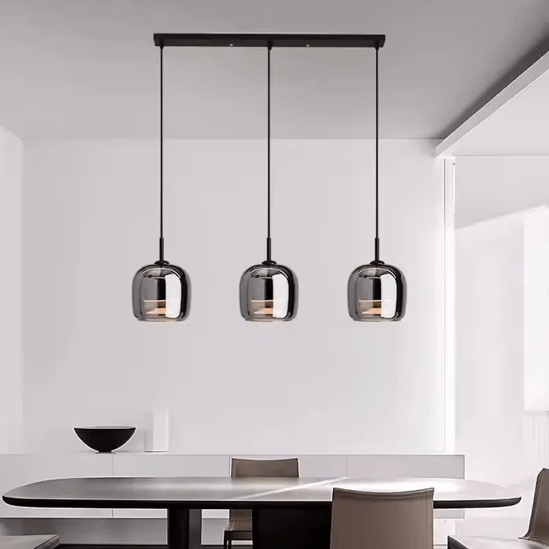 Suspension Verre Fume Noire