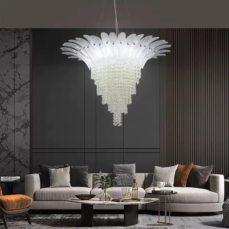 Lustre Suspension Art Deco Blanc