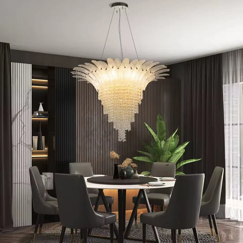 Lustre Suspension Art Deco Blanc