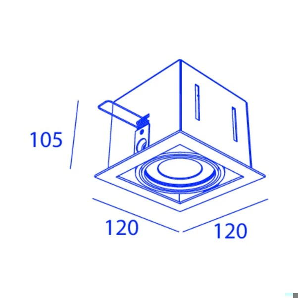 Orbit Piccolo Frame Single Gu10 recessed spot