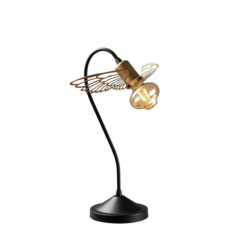 Lampe A Poser Industrielle Noire