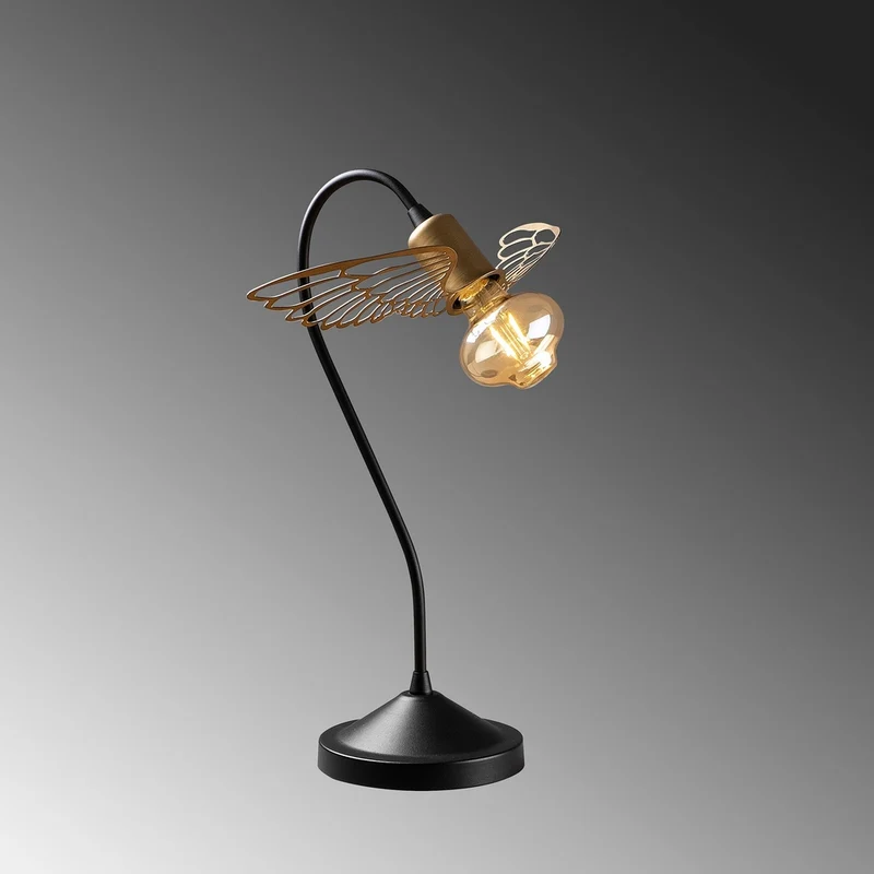 Lampe A Poser Industrielle Noire