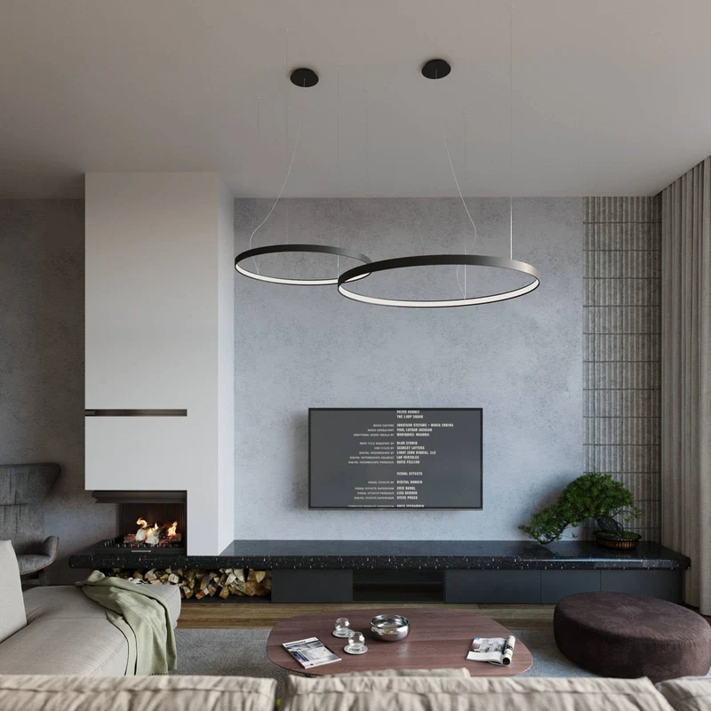 Suspension Cercle Noir