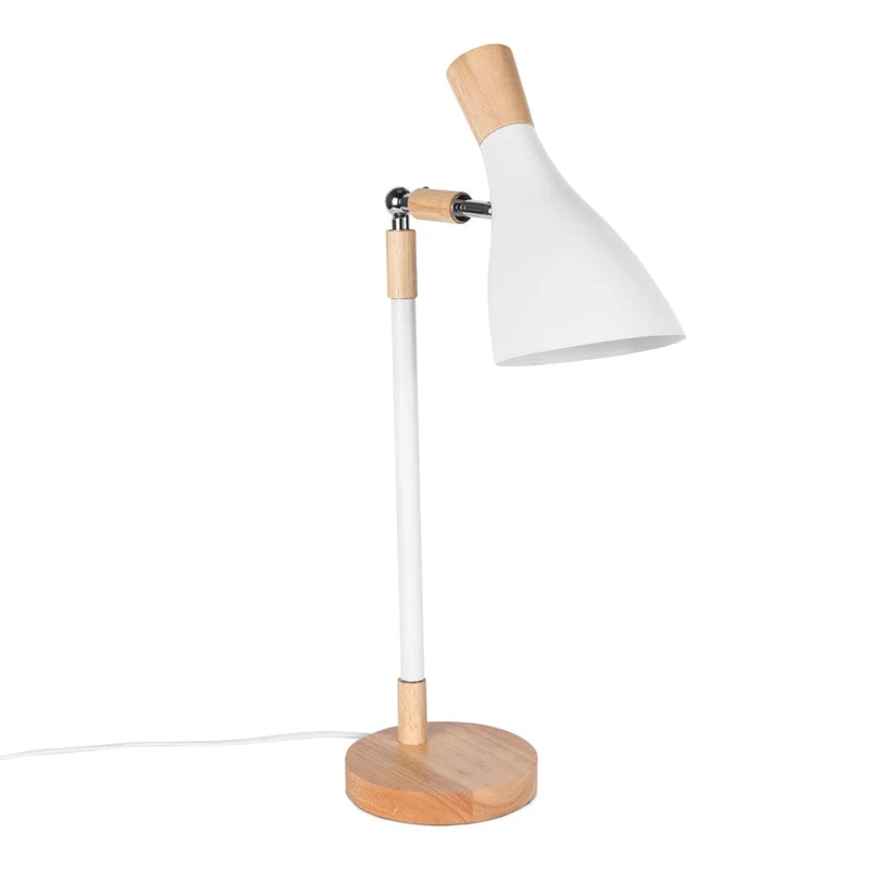 Lampe Blanche Et Bois
