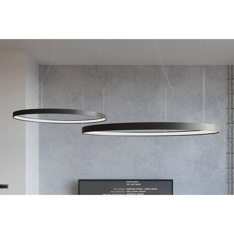 Suspension Led Cercle Noir