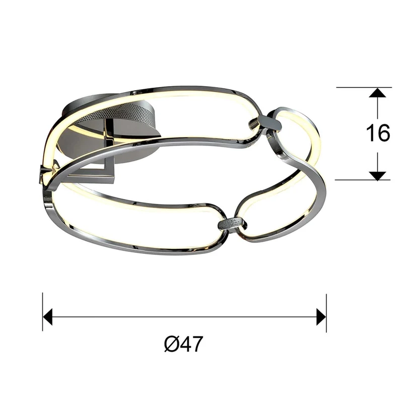 Plafonnier Led Alu Brossé