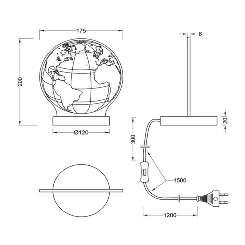 Lampe De Table Globe