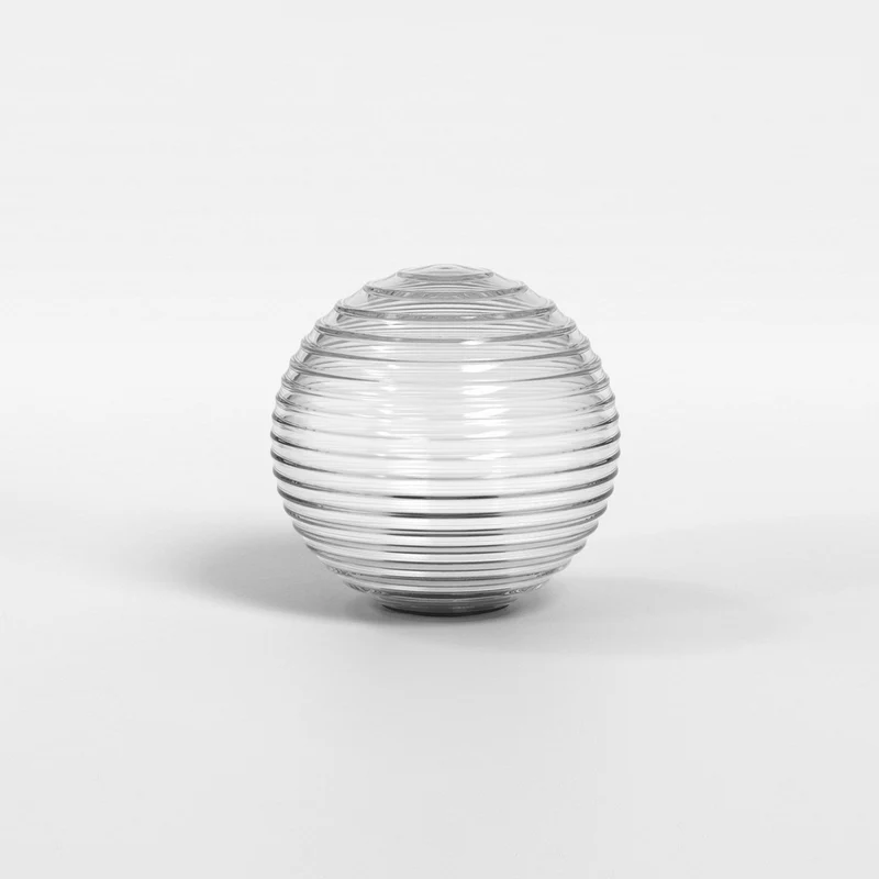Astro Tacoma Globe Ribbed Glass Lampshade