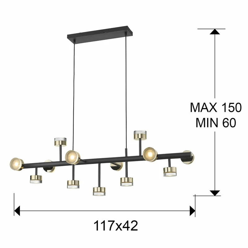 Suspension Tube Noir Mat