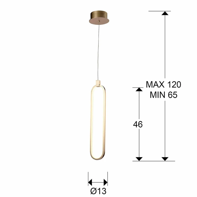 Suspension Fil Doré