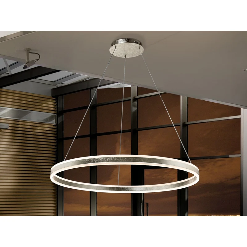 Luminaire Suspendu Argent Brossé