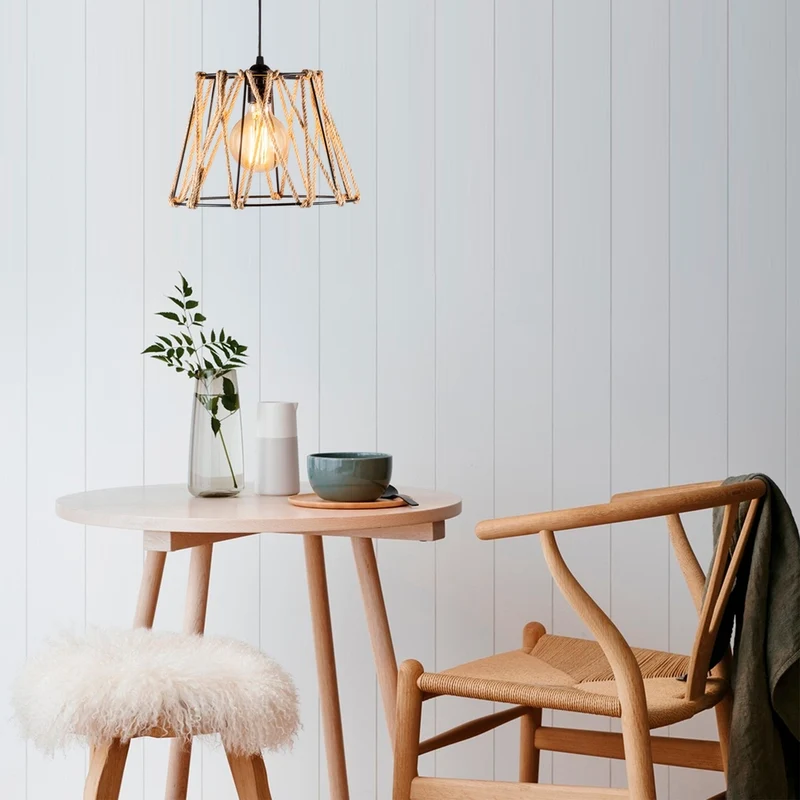 Suspension Luminaire Corde Industrielle