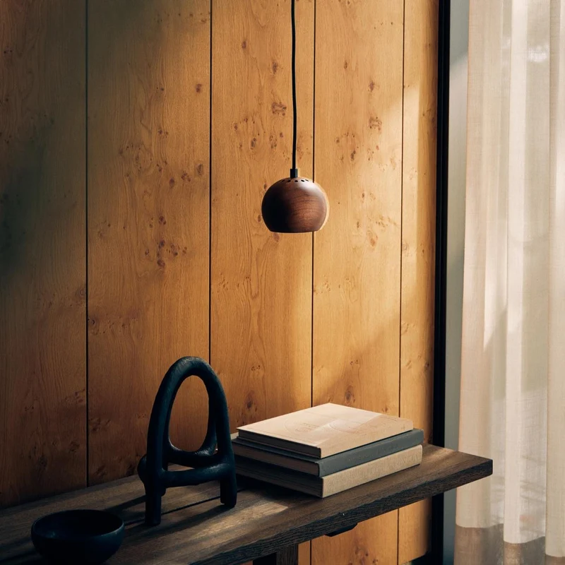 Frandsen Ball Wood Pendant Lamp