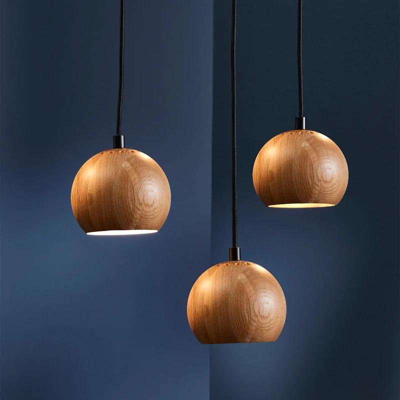 Frandsen Ball Wood Pendant Lamp