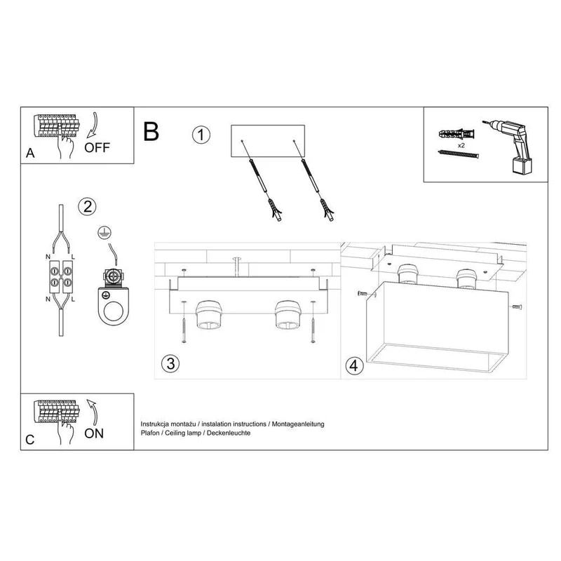 Plafonnier Spot Led Gu10