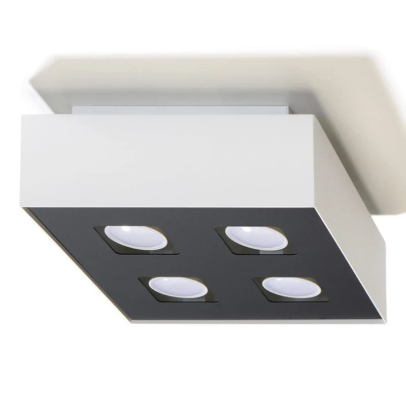 Plafonnier 4 Spots Carre