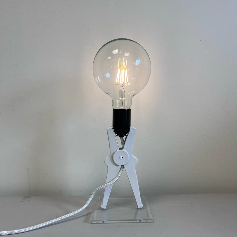 Monsieur Kacha Croco Lamp (White) - Second Chance