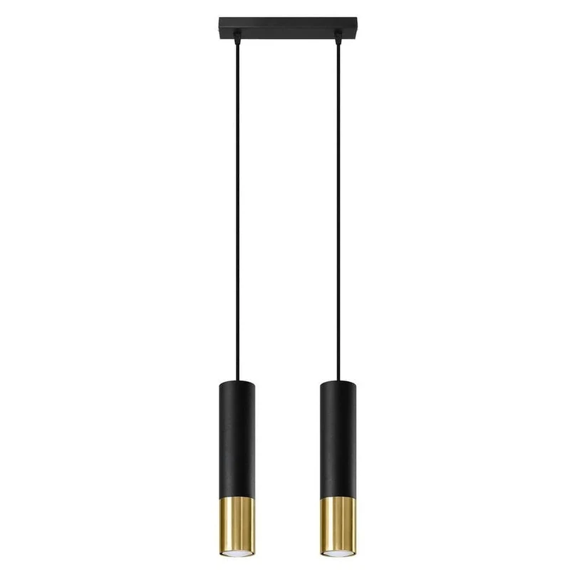 Suspension Noire Et Or