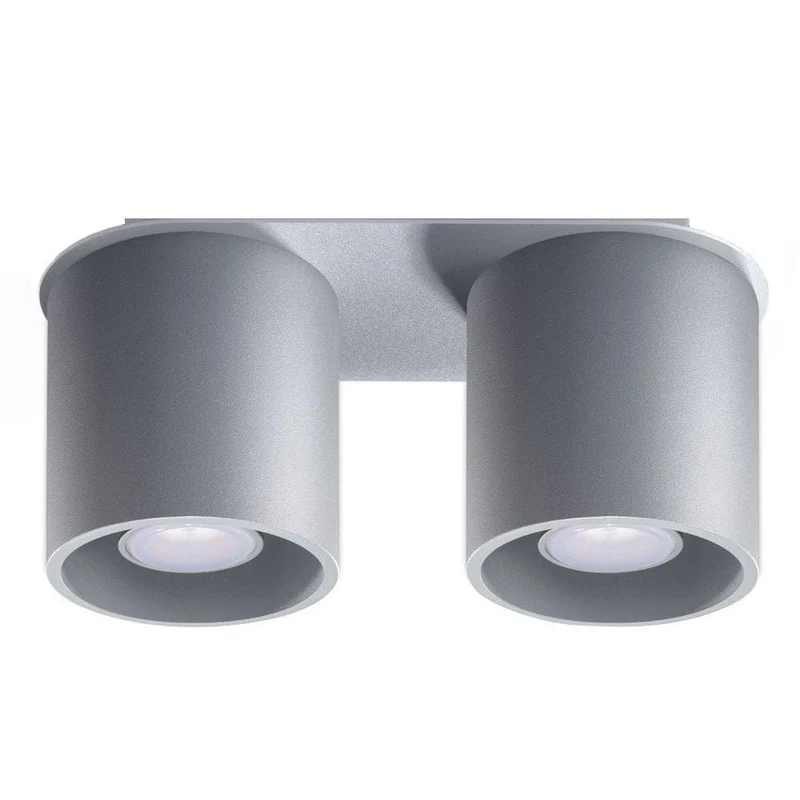 Applique 2 Lampes Gris Acier