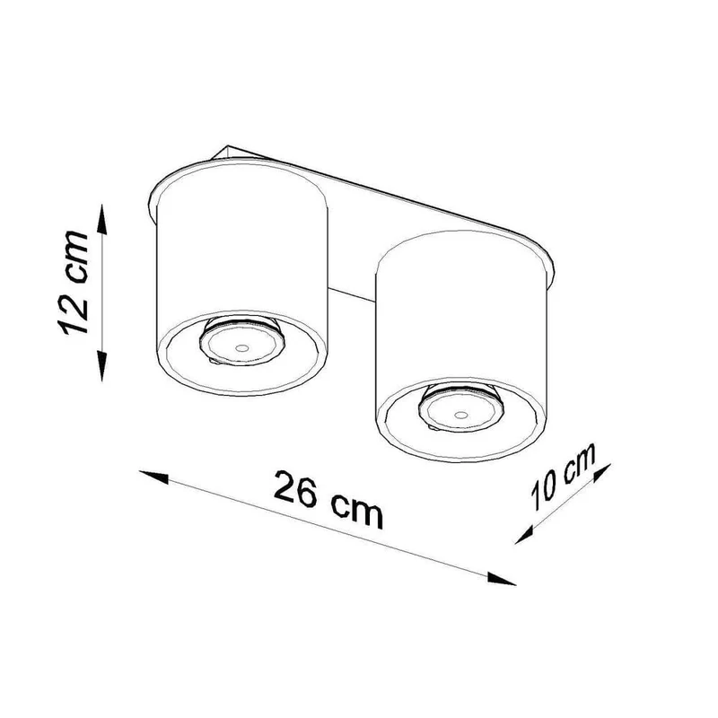 Applique 2 Lampes Gris Acier