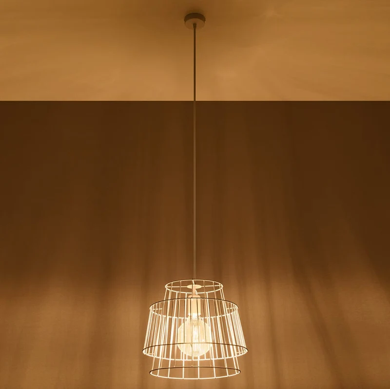 Suspension Métal Blanche