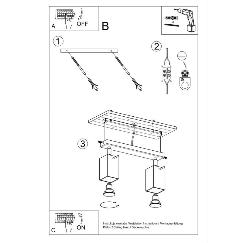 Luminaire Plafonnier Spot