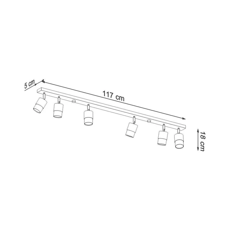 Luminaire 6 Spots