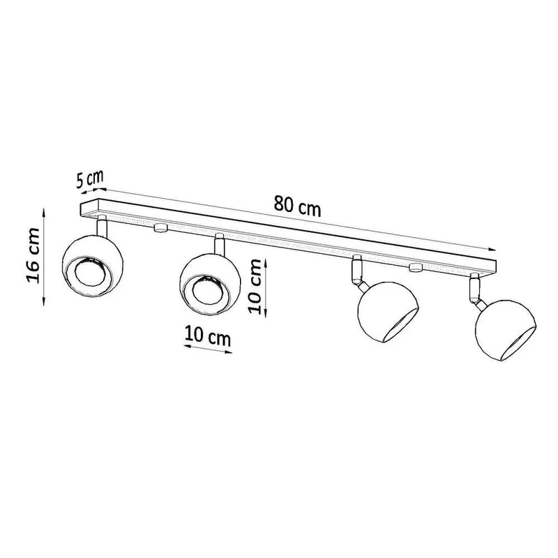 Lampe 4 Spots