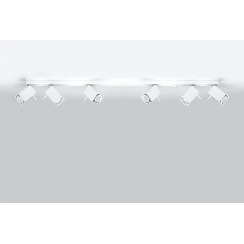 Plafonnier blanc de 6 Spots rotatifs