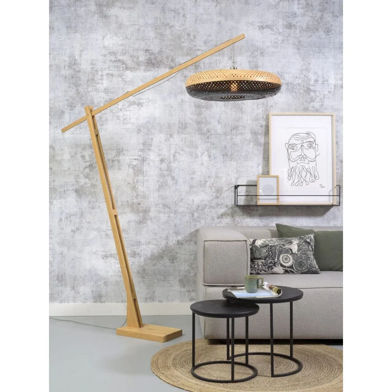 Lampadaire Bambou Noir