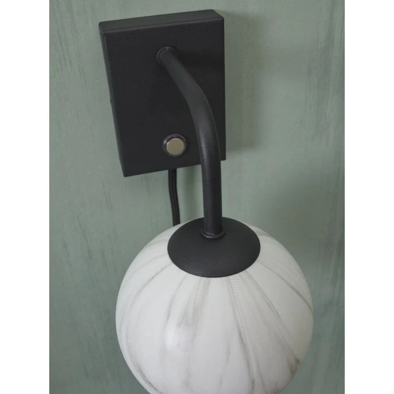 Applique Murale Boule Marbre Blanc