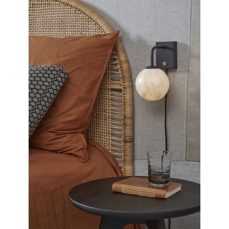 Applique Murale Boule Marbre Blanc