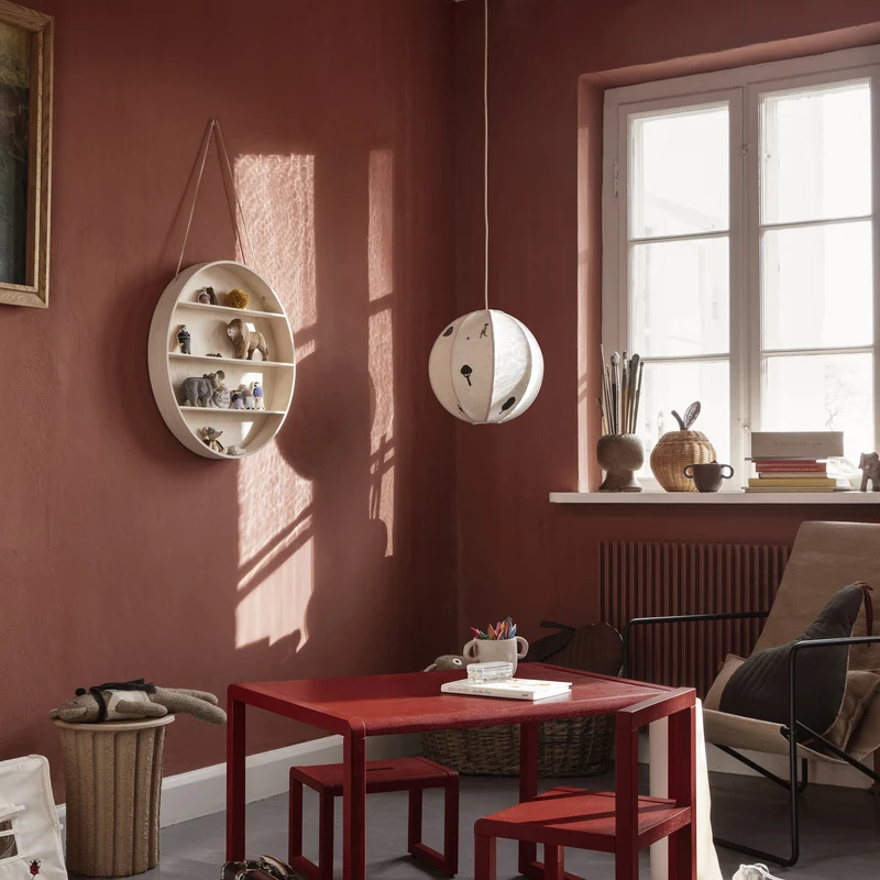 Ferm Living The Park Embroidered Textile Lampshade