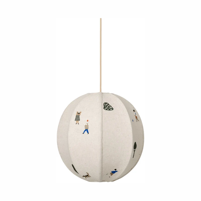 Ferm Living The Park Embroidered Textile Lampshade