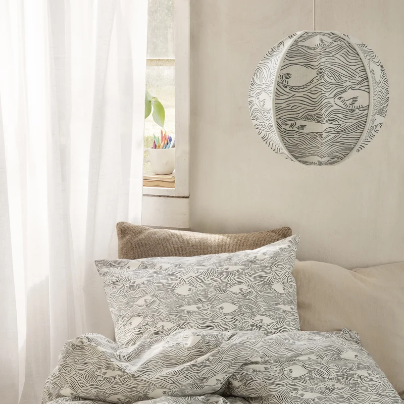 Ferm Living Stream Embroidered Textile Lampshade
