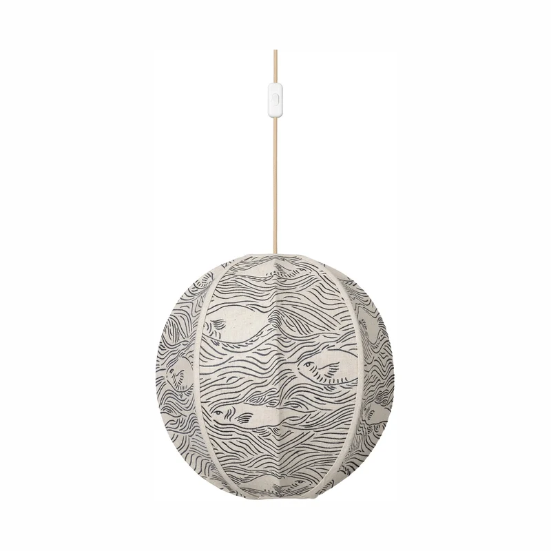 Ferm Living Stream Embroidered Textile Lampshade
