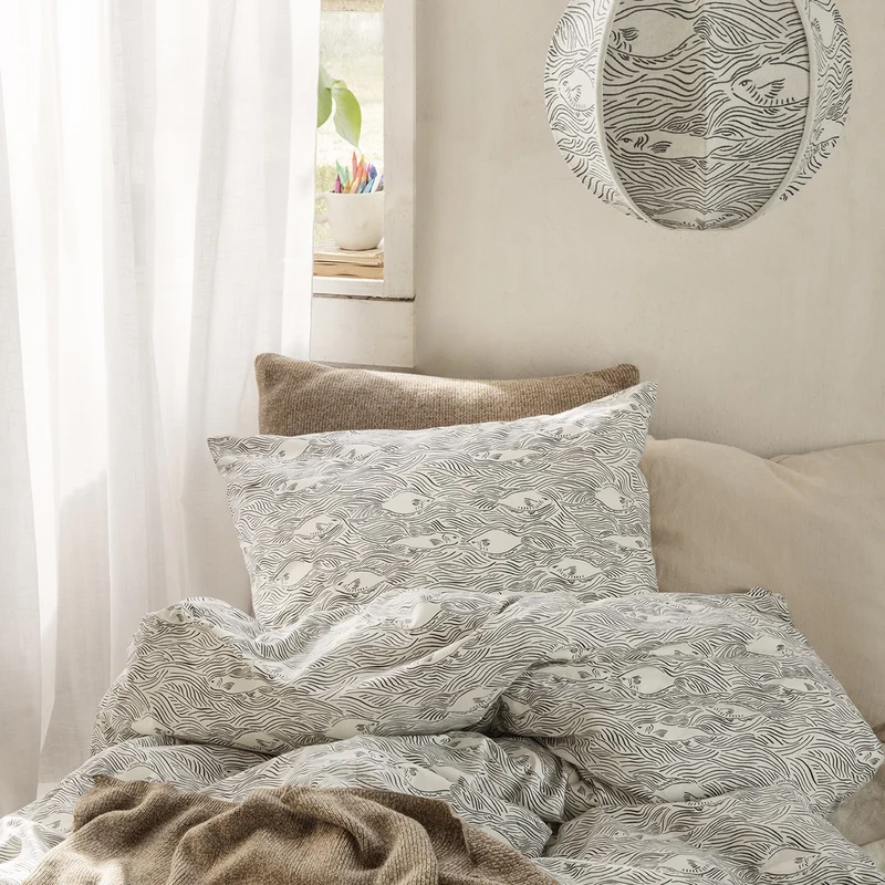 Ferm Living Stream Embroidered Textile Lampshade
