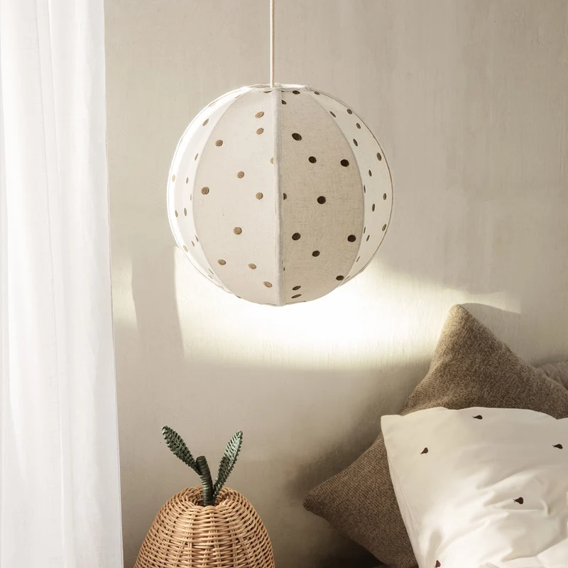 Ferm Living Dots Embroidered Textile Lampshade