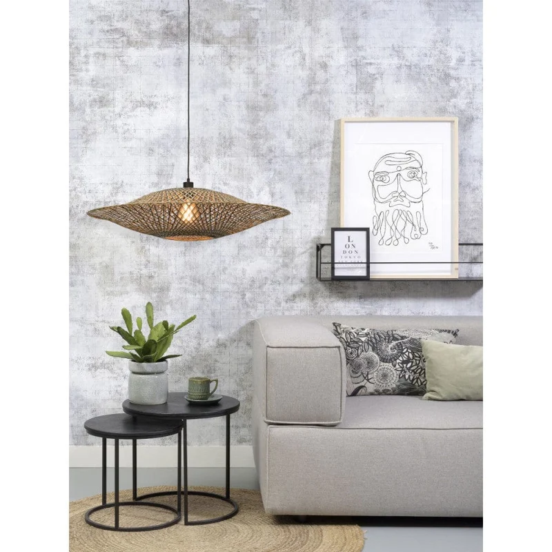 Suspension Rotin Bambou