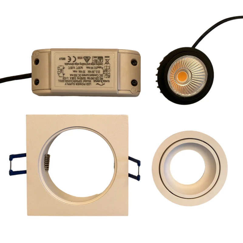 LampTwist Square Recessed Adjustable LED Spotlight